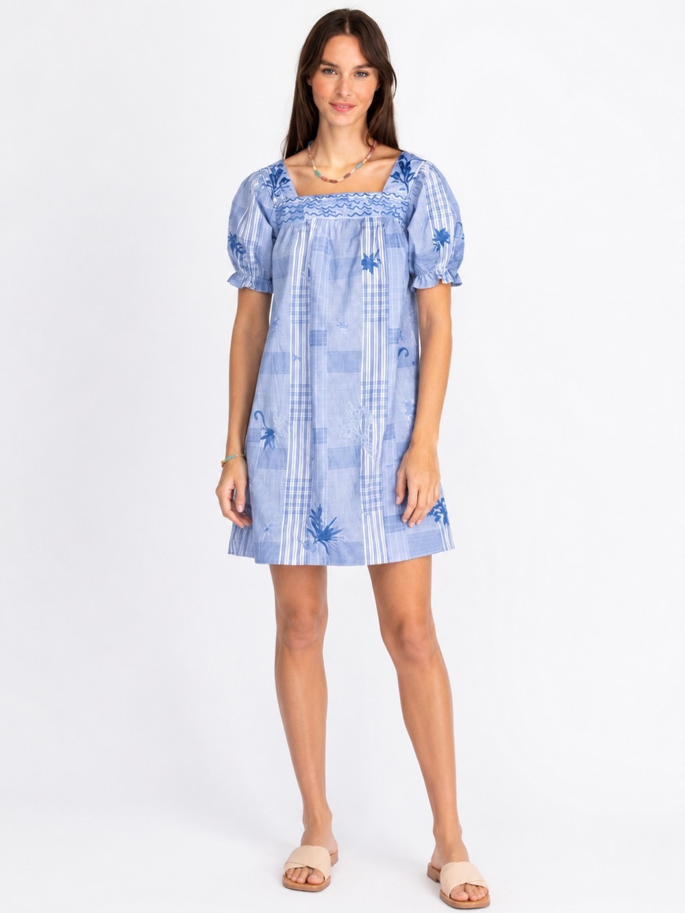 Johnny Was Sz Sm MARBELLA SQUARE NECK PARK DRESS